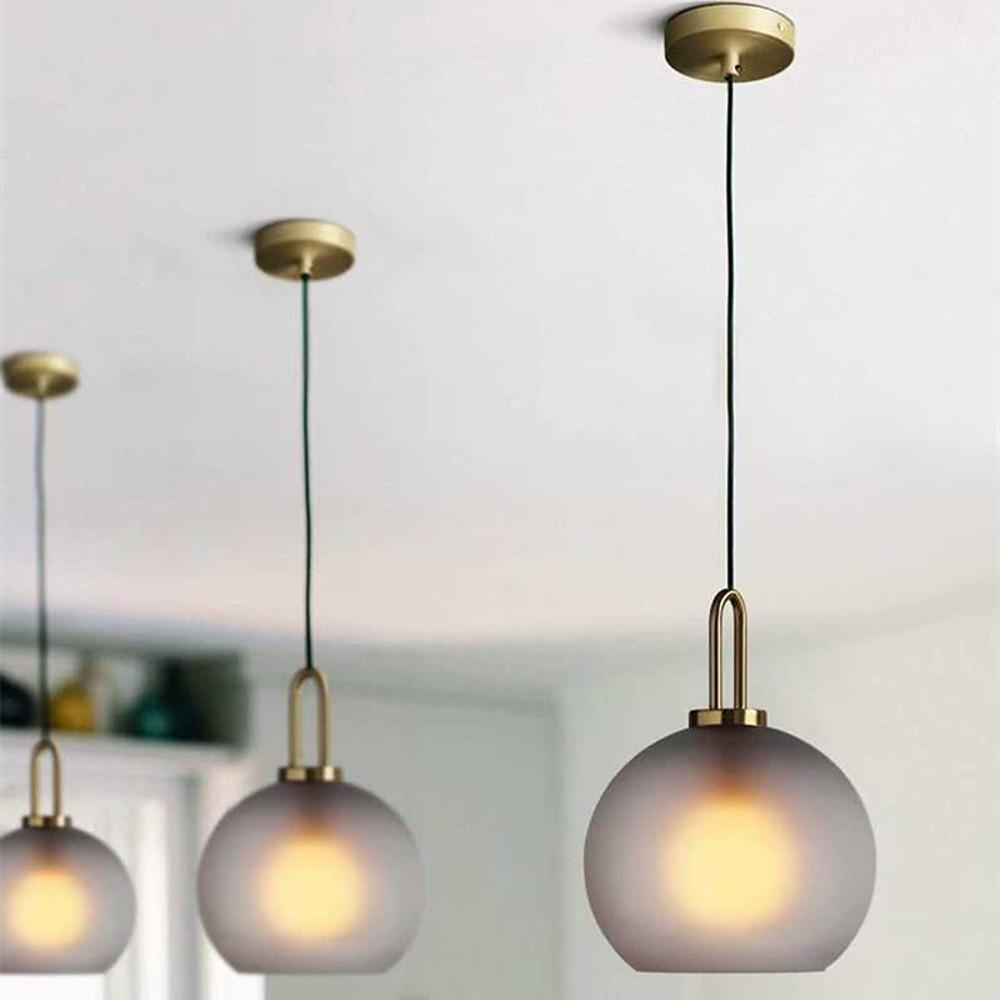 Nordic Style Modern Metal Glass Globe Island Design Industrial Pendant Lighting Ceiling Light-Lighom