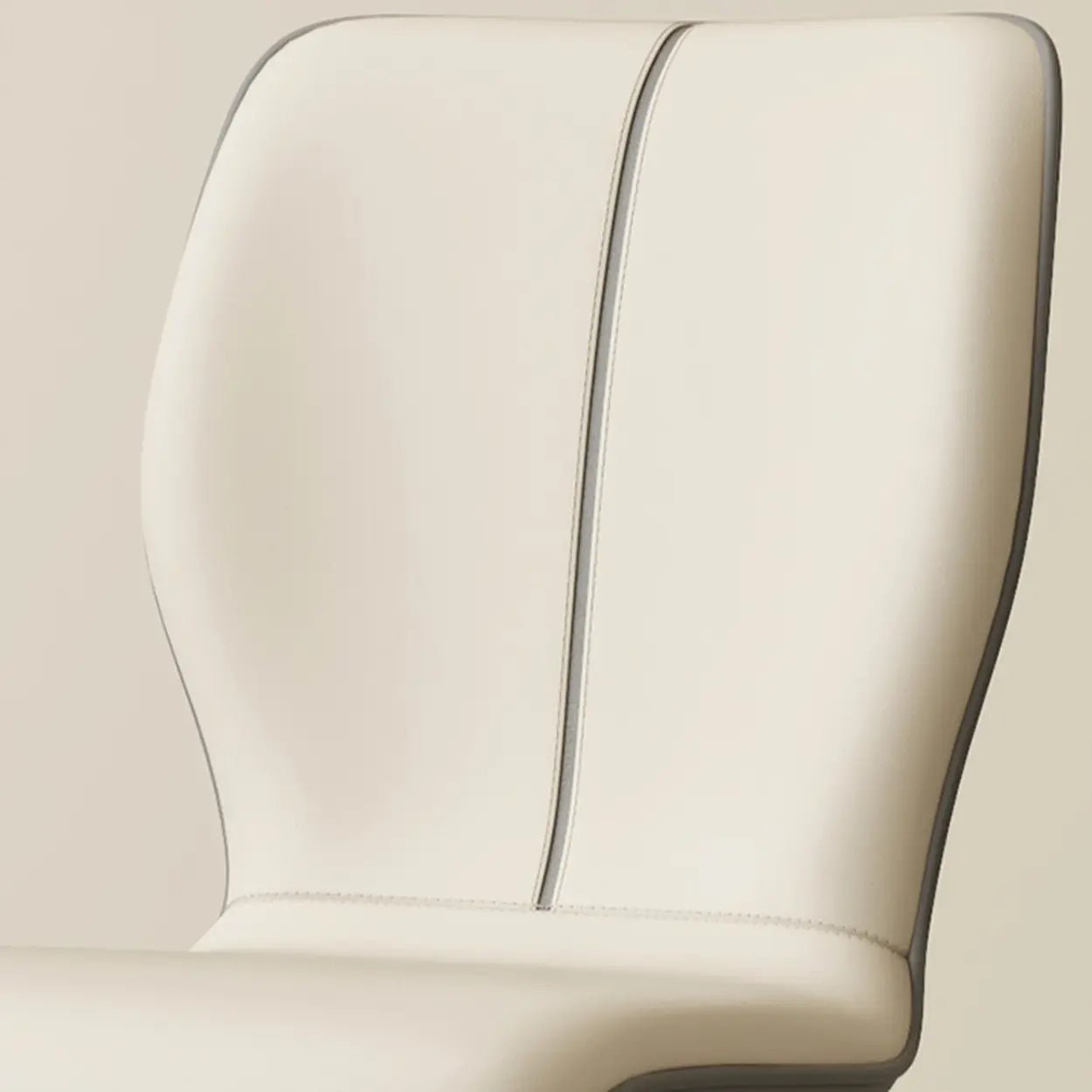 Stackable PU Leather Dining Chair with Metal Legs