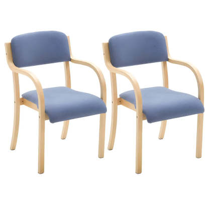 Stackable Upholstered Birch Dining Arm Chair