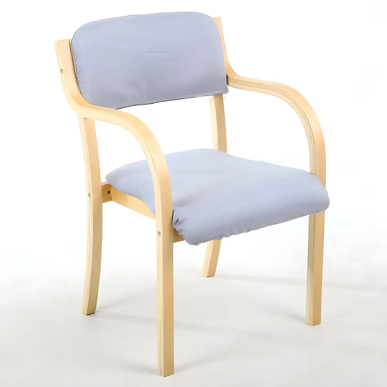 Stackable Upholstered Birch Dining Arm Chair