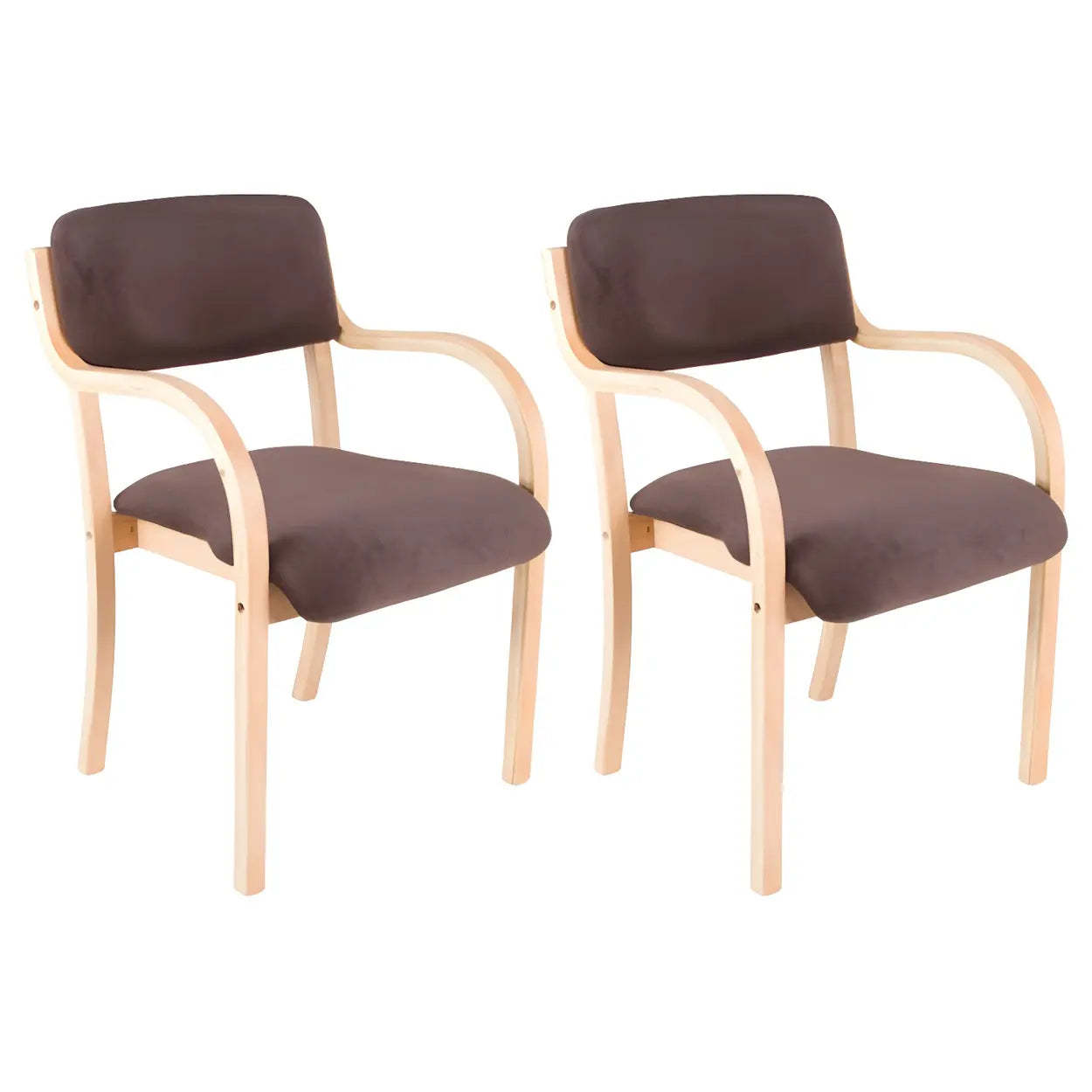 Stackable Upholstered Birch Dining Arm Chair