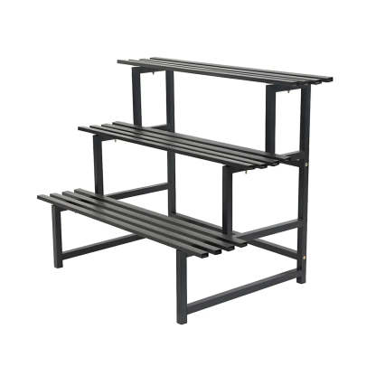 Black Metal Multi-Tier Plant Rack
