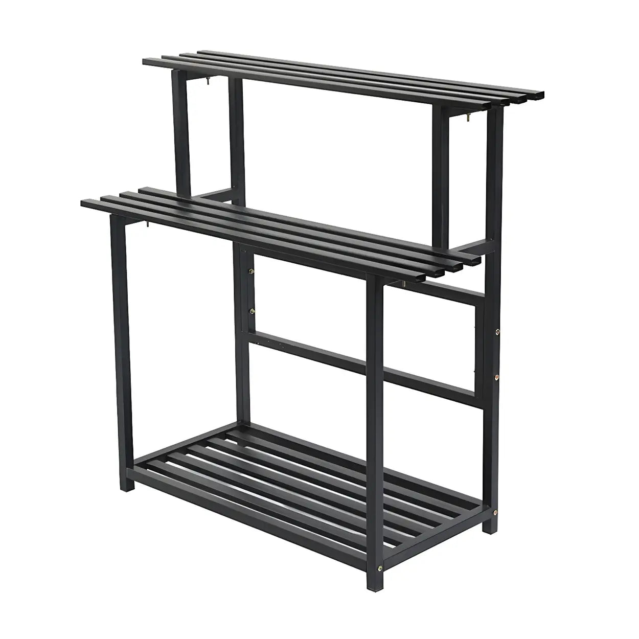 Black Metal Multi-Tier Plant Rack