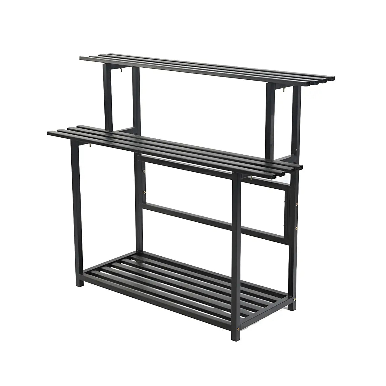 Black Metal Multi-Tier Plant Rack