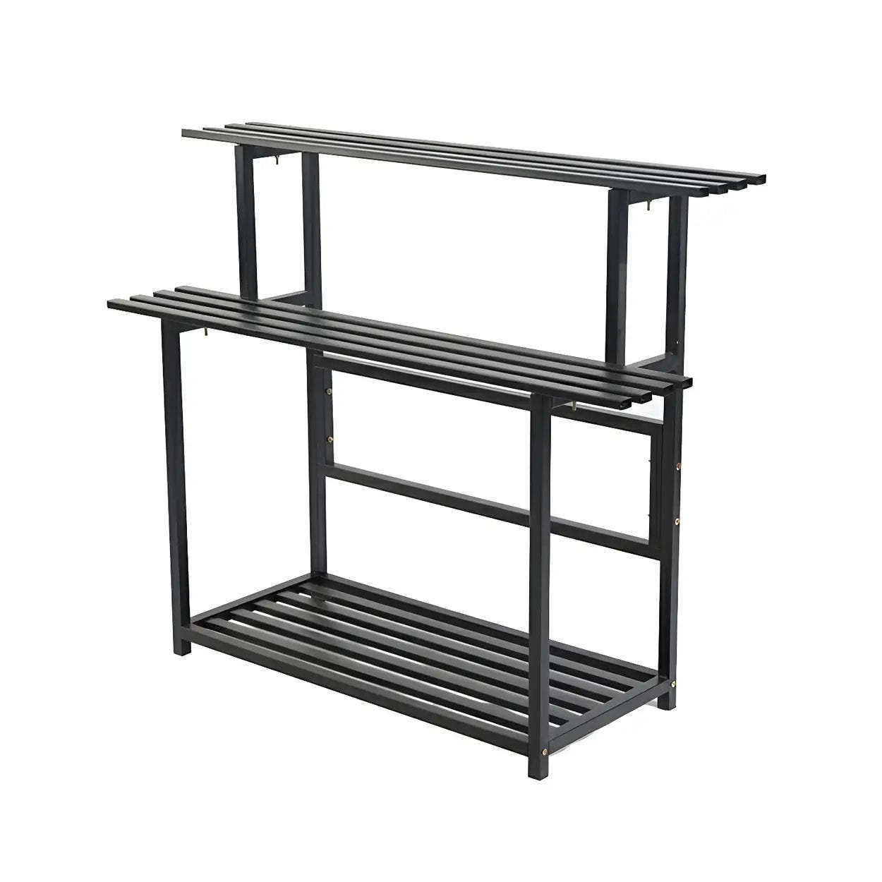 Black Metal Multi-Tier Plant Rack