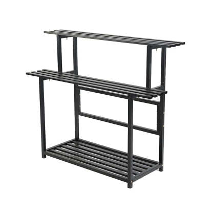 Black Metal Multi-Tier Plant Rack