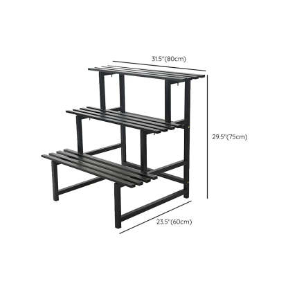 Black Metal Multi-Tier Plant Rack