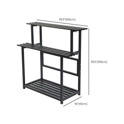 Black Metal Multi-Tier Plant Rack