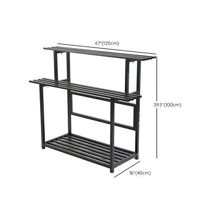 Black Metal Multi-Tier Plant Rack
