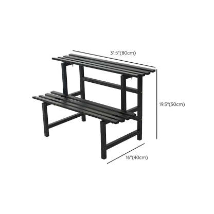 Black Metal Multi-Tier Plant Rack