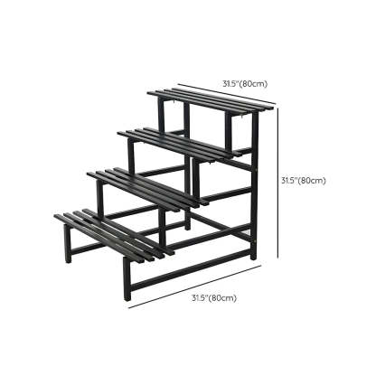 Black Metal Multi-Tier Plant Rack