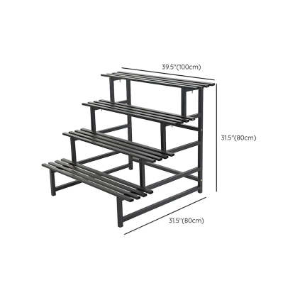 Black Metal Multi-Tier Plant Rack