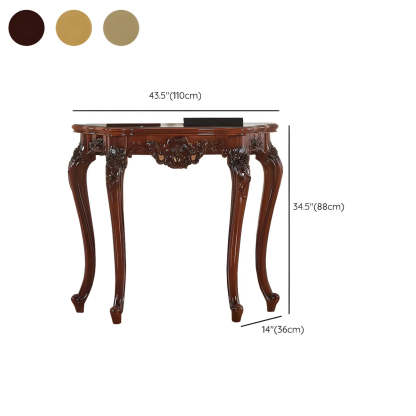 Stain-Resistant Ornate Mahogany Baroque Console Table