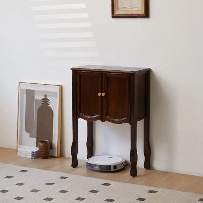 Brown Wood Rectangular Storage Console Table — Brown