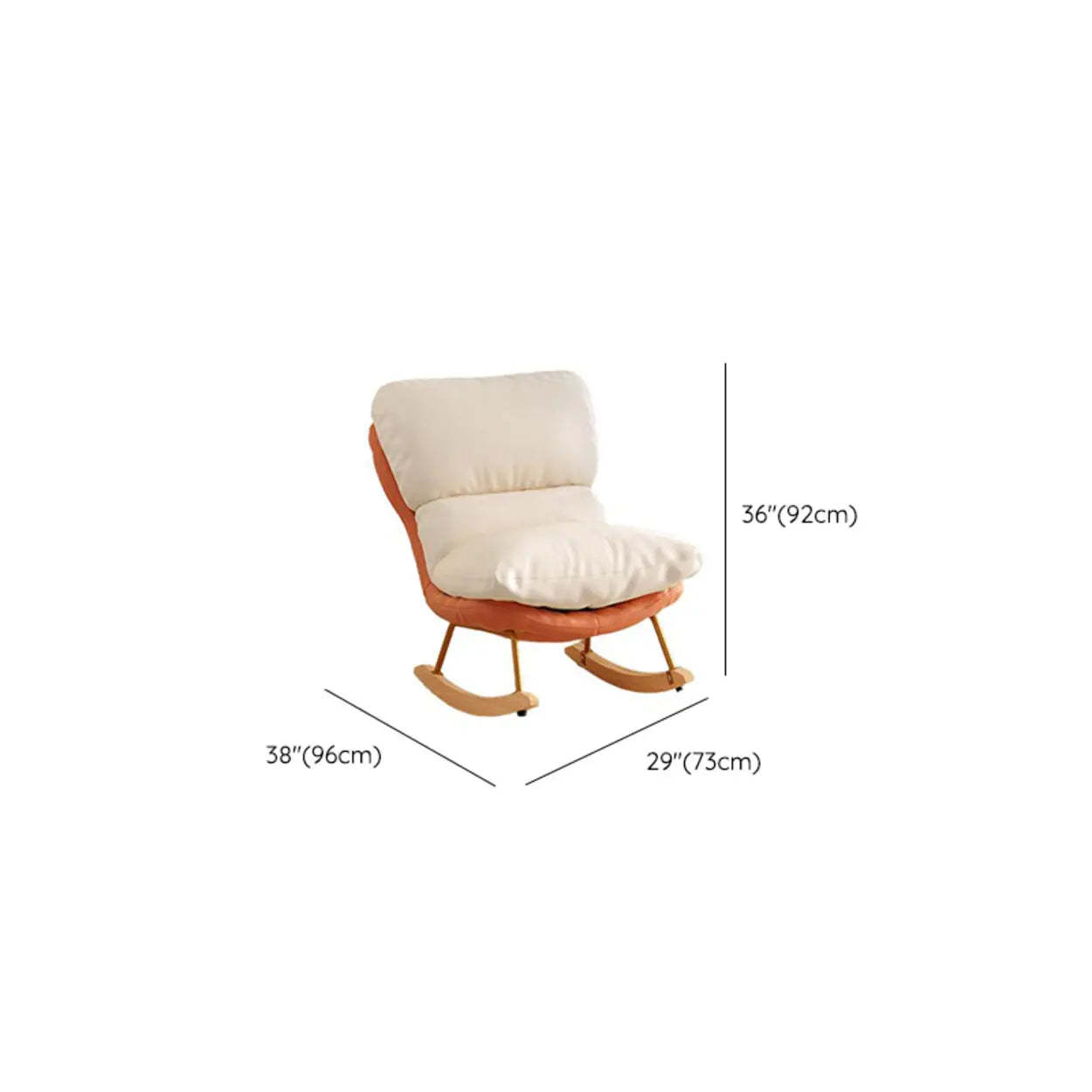 Stain-Resistant Recessed-Arm Rocking Chair