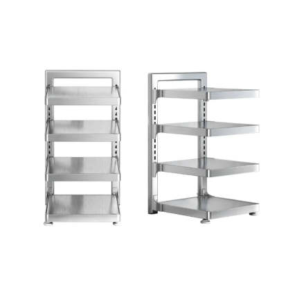 Stainless Steel Kitchen Appliance Baker's Rack — White