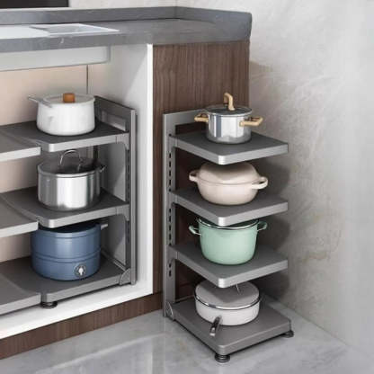Stainless Steel Kitchen Appliance Baker's Rack — Silver