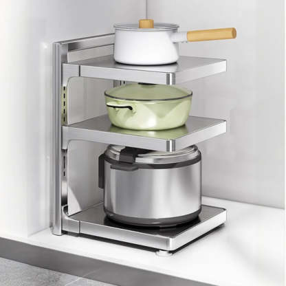 Stainless Steel Kitchen Appliance Baker's Rack — White