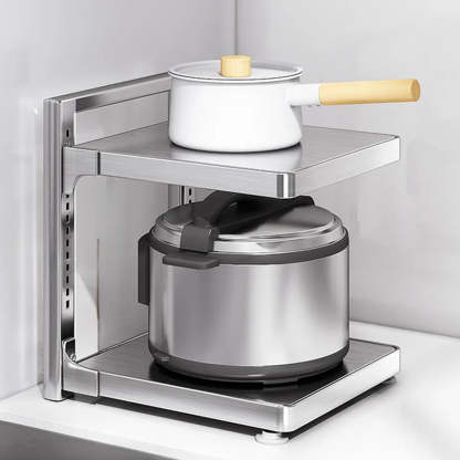 Stainless Steel Kitchen Appliance Baker's Rack — Black