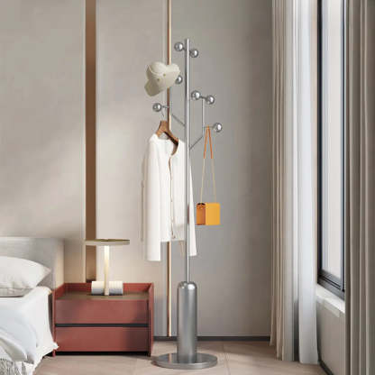 Silver Stainless Steel Tree Coat Rack — Silver