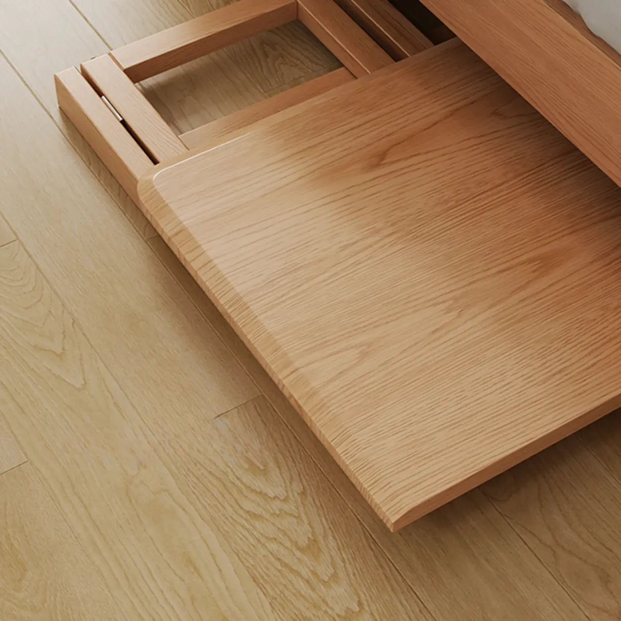 Foldable Rectangular Wood Computer Desk