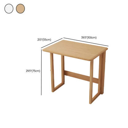 Foldable Rectangular Wood Computer Desk