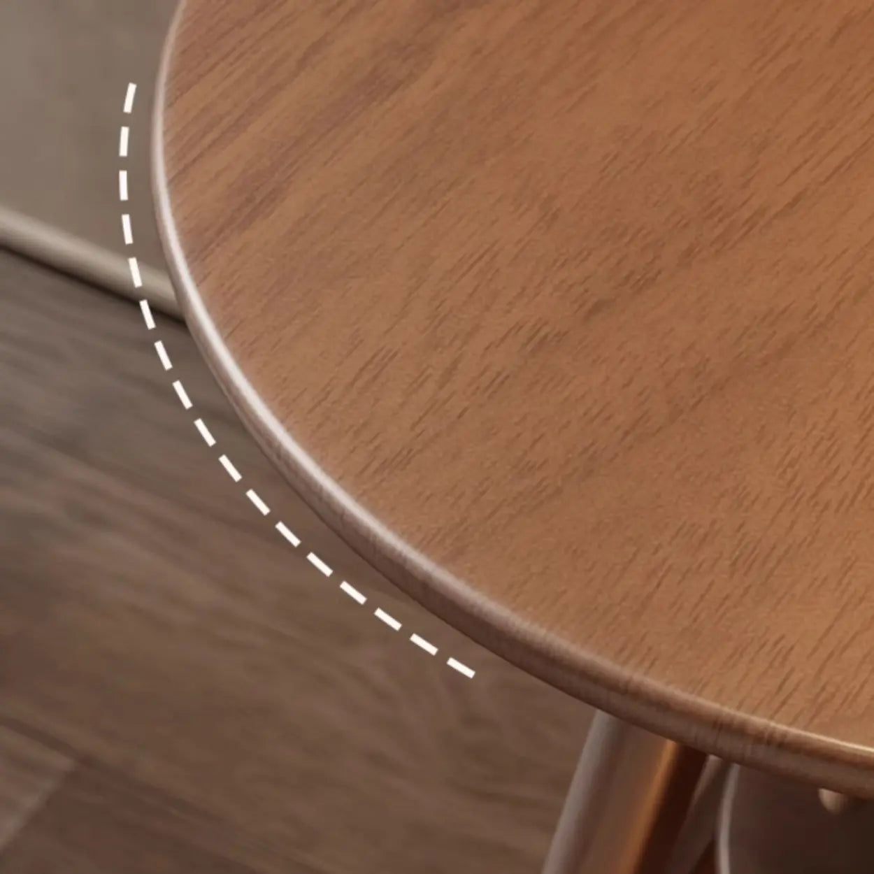 Brown Tripod Wood Round Side Table
