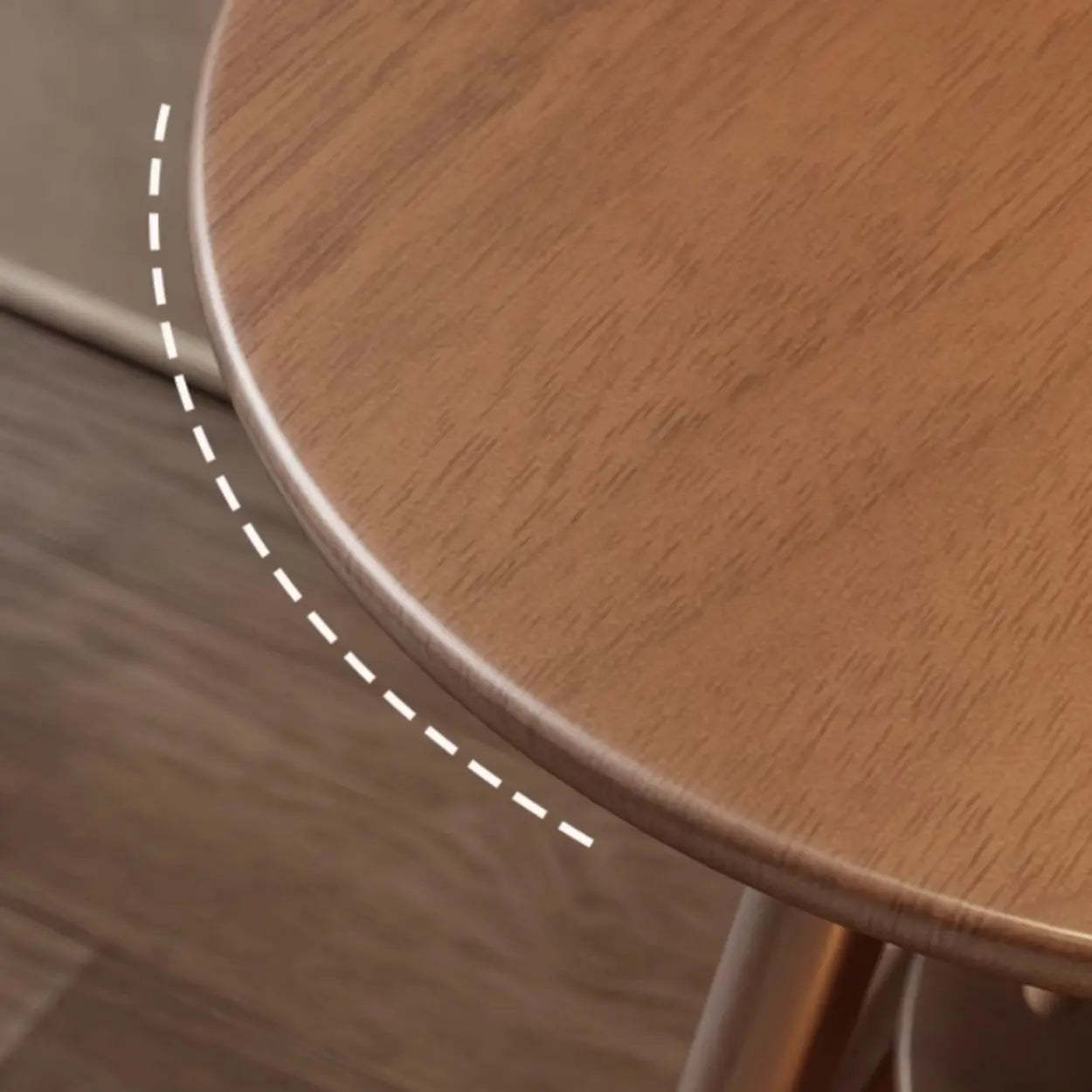 Brown Tripod Wood Round Side Table