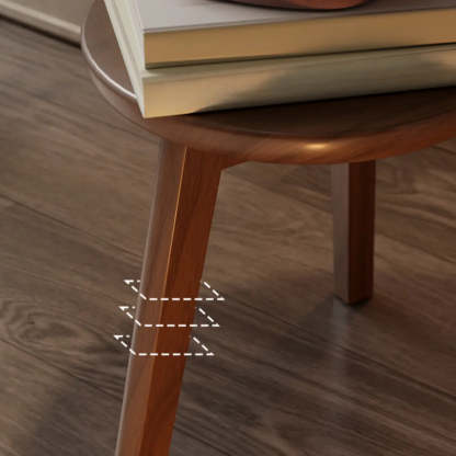 Brown Tripod Wood Round Side Table
