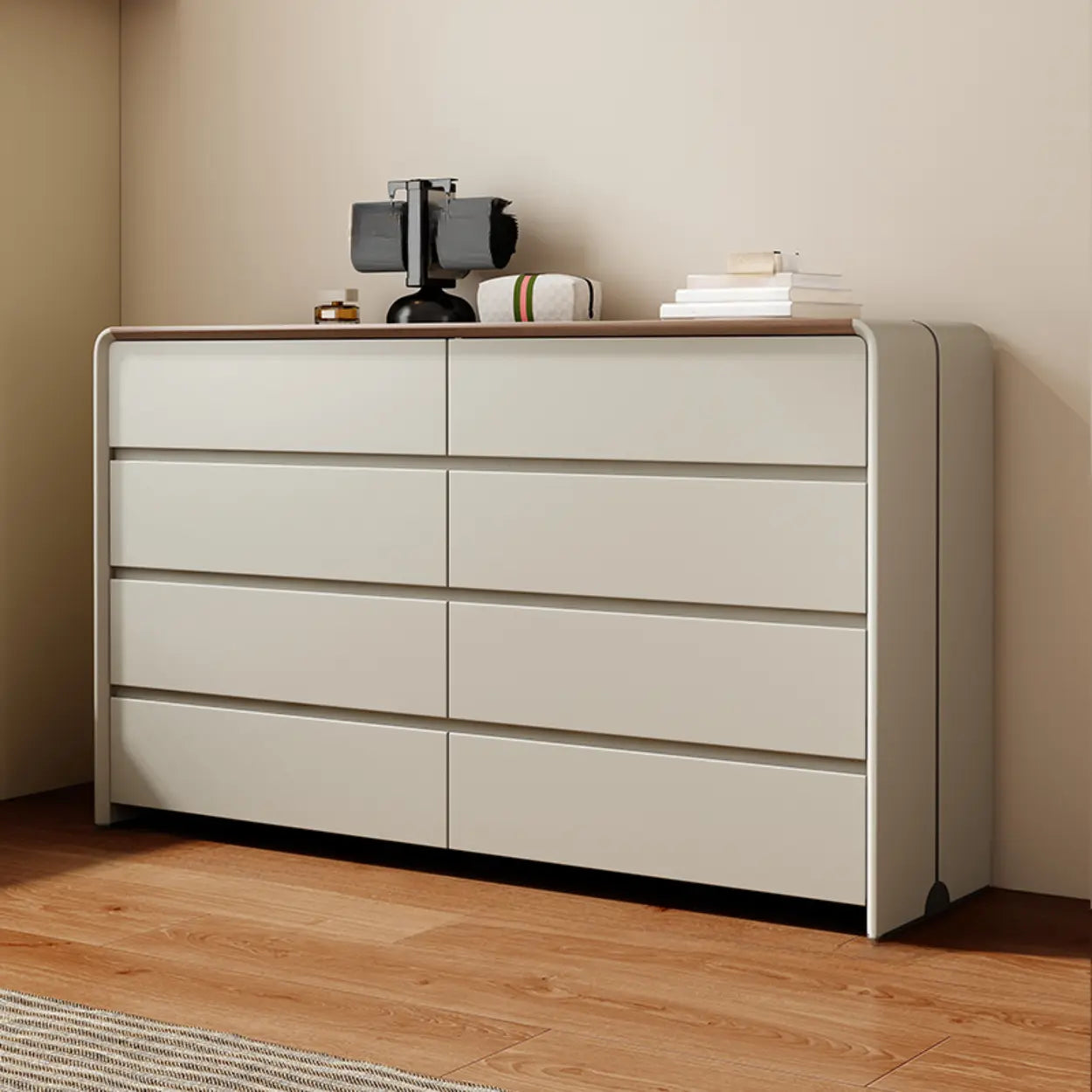 Modern decor multi-drawer display cabinets in wood — 30" L x 16" W x 46" H