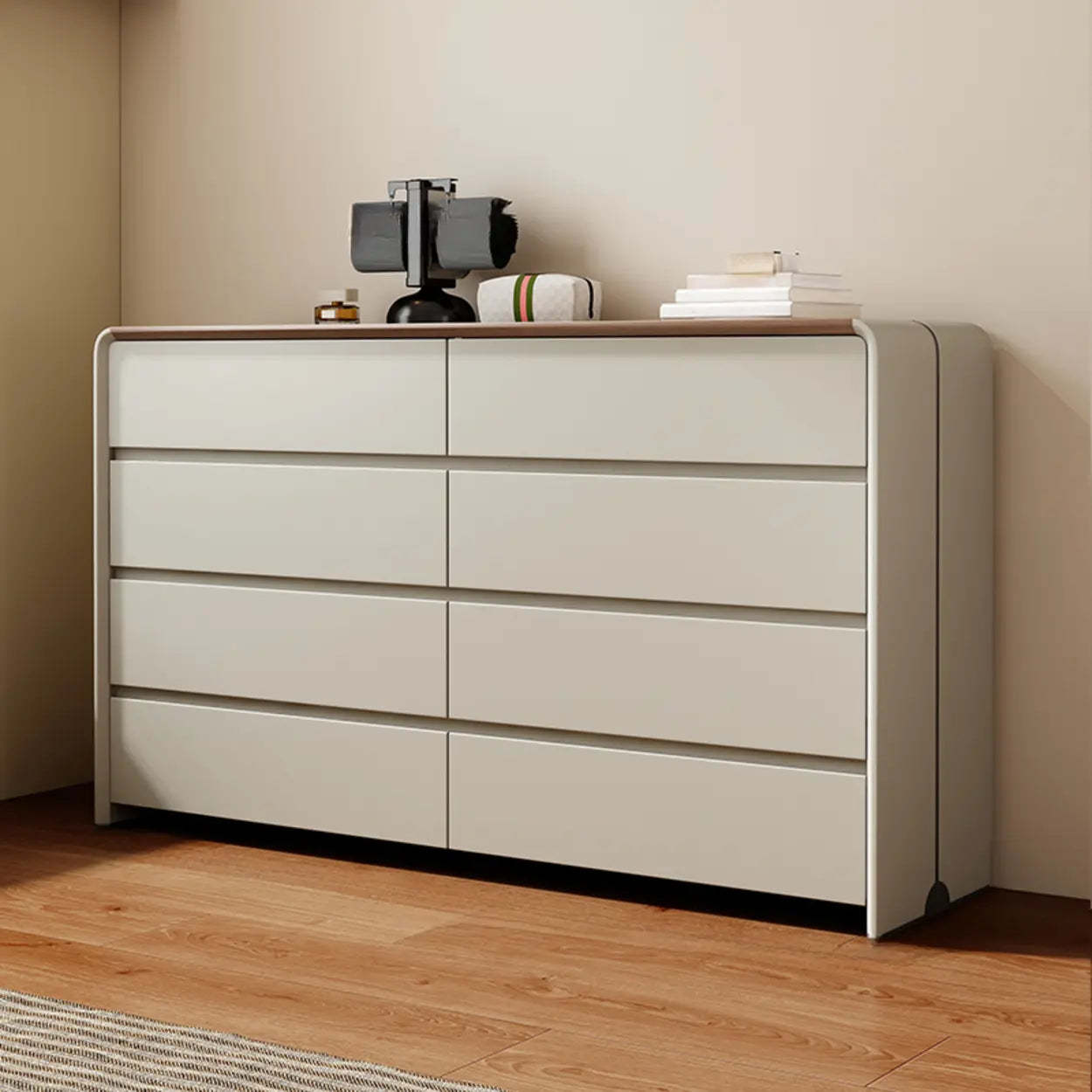Modern decor multi-drawer display cabinets in wood — 30" L x 16" W x 46" H