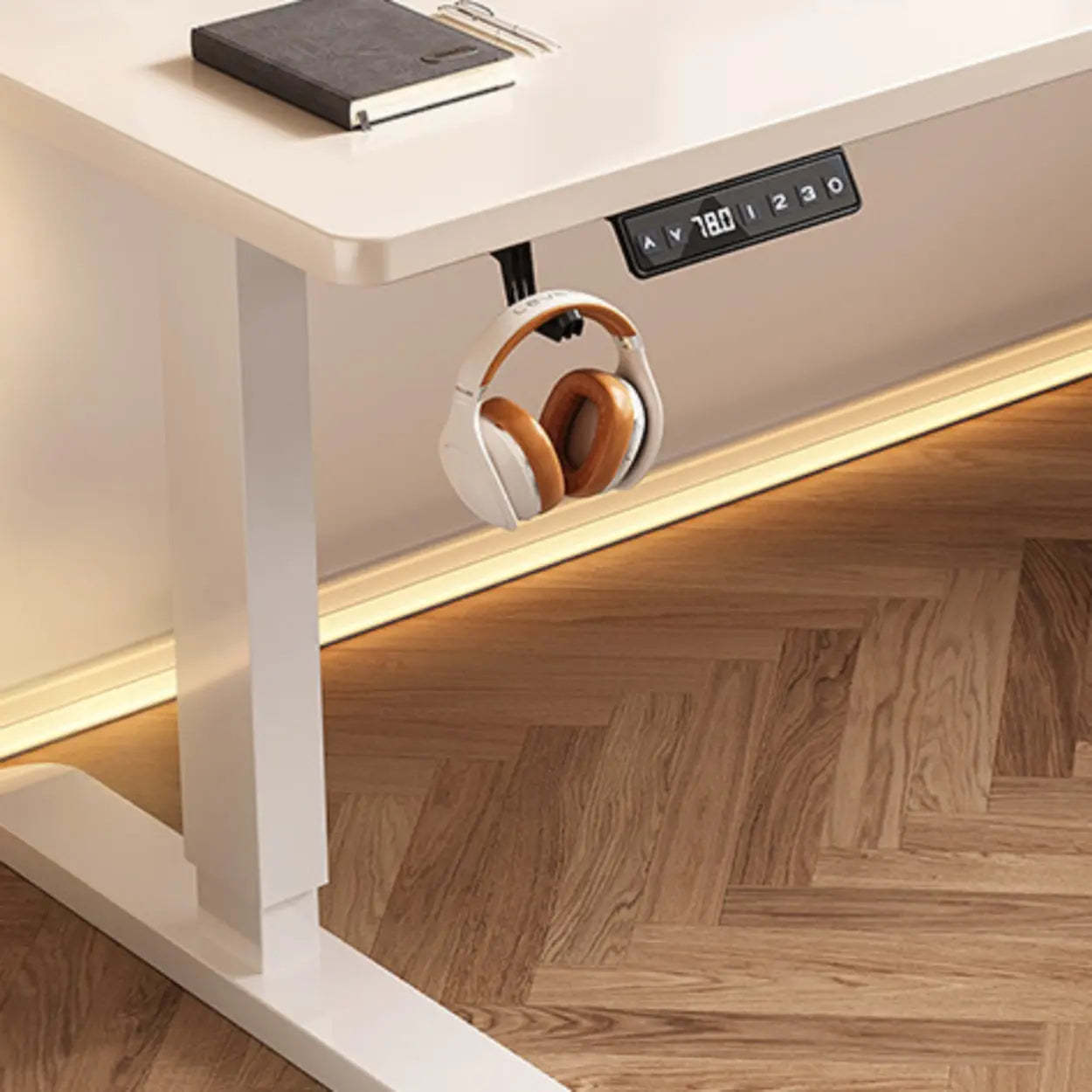 Height-Adjustable Wood Writing Desk