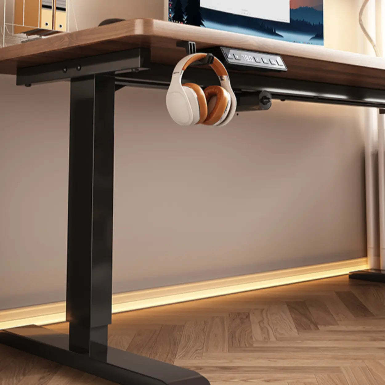 Height-Adjustable Wood Writing Desk