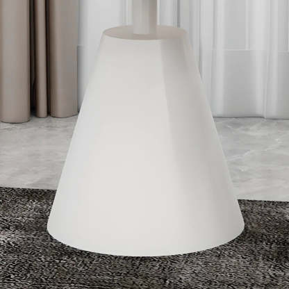 Standard Pedestal Sintered Stone Chairside Table — Beige / Natural