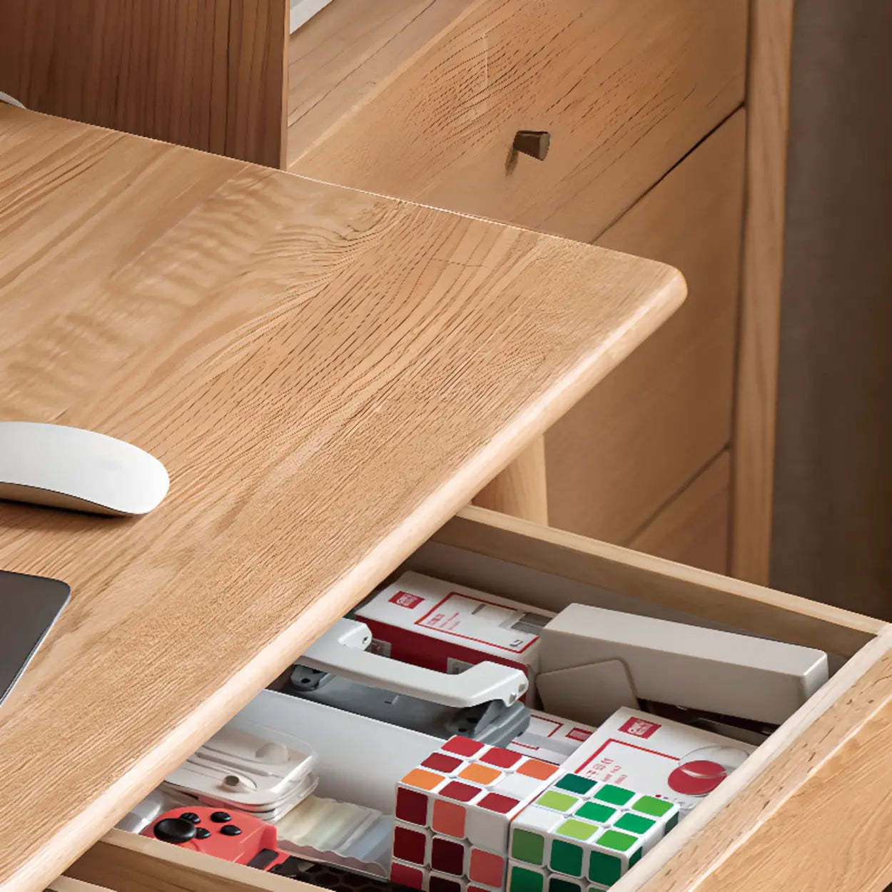 Wood Computer Desk with Drawers