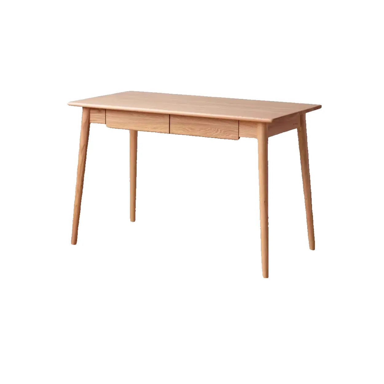 Wood Computer Desk with Drawers — Nut-Brown / Table Only