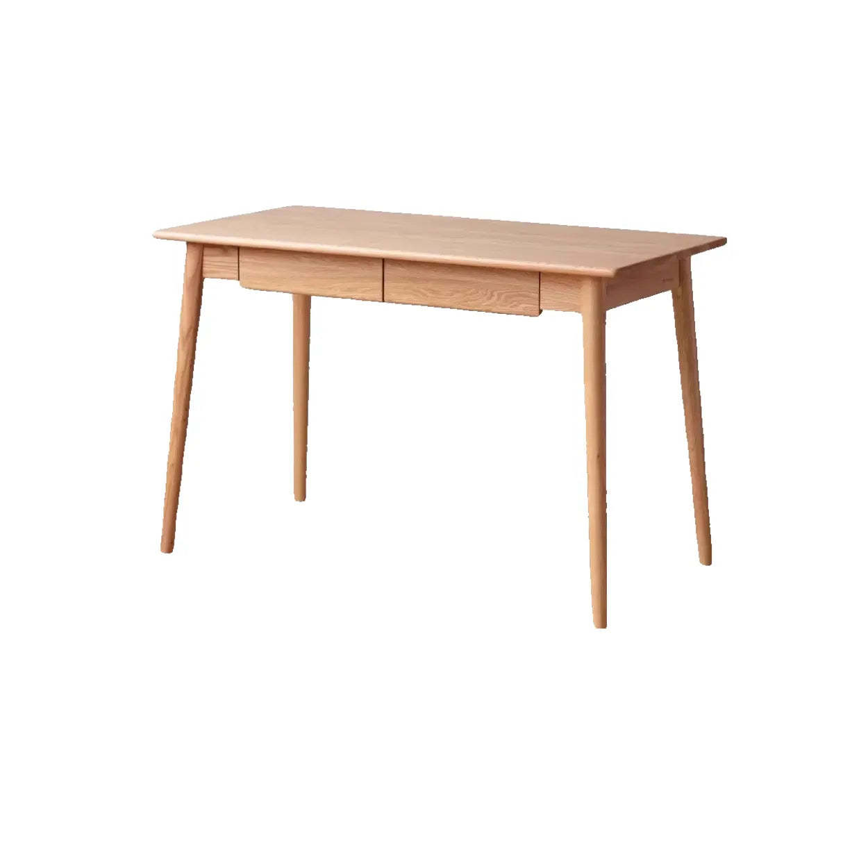 Wood Computer Desk with Drawers — Nut-Brown / Table Only