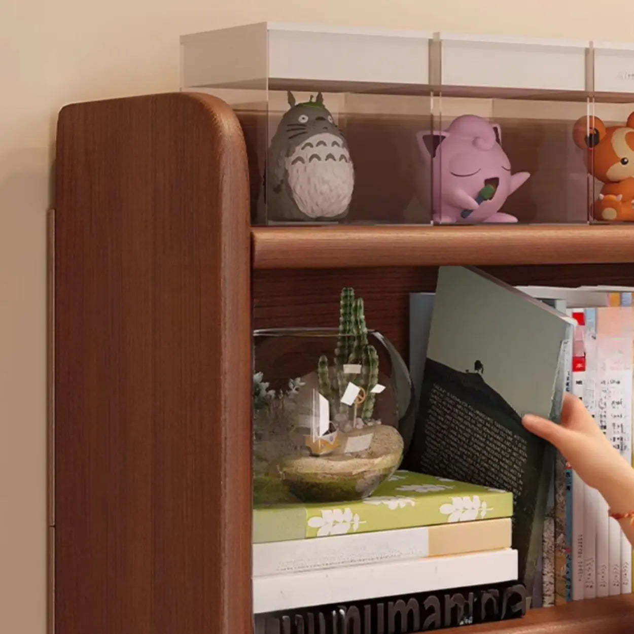 Wood Computer Desk with Hutch and Storage