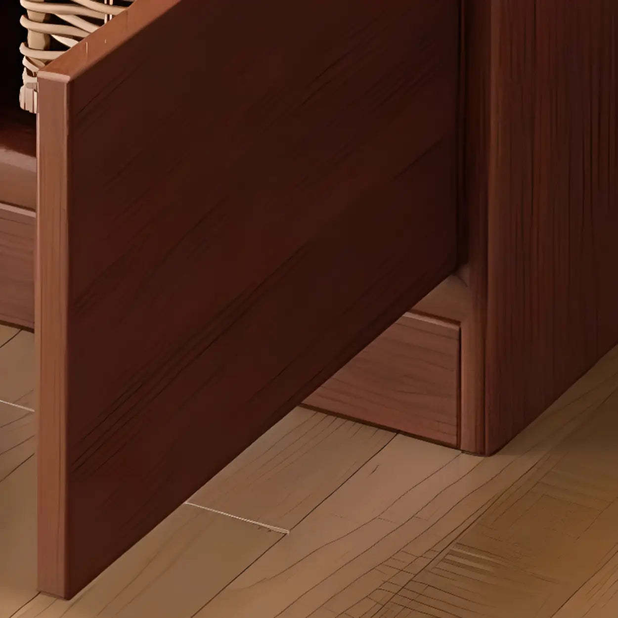 Wood Computer Desk with Hutch and Storage