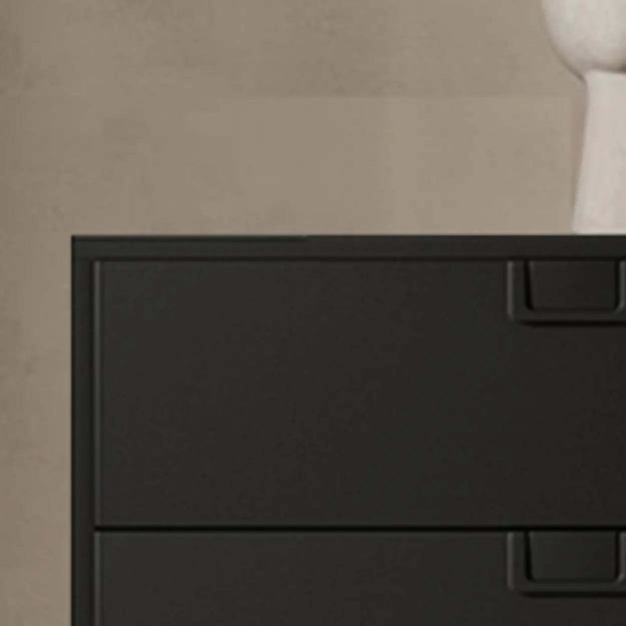 Rectangular Black Wood Console Table with Drawer