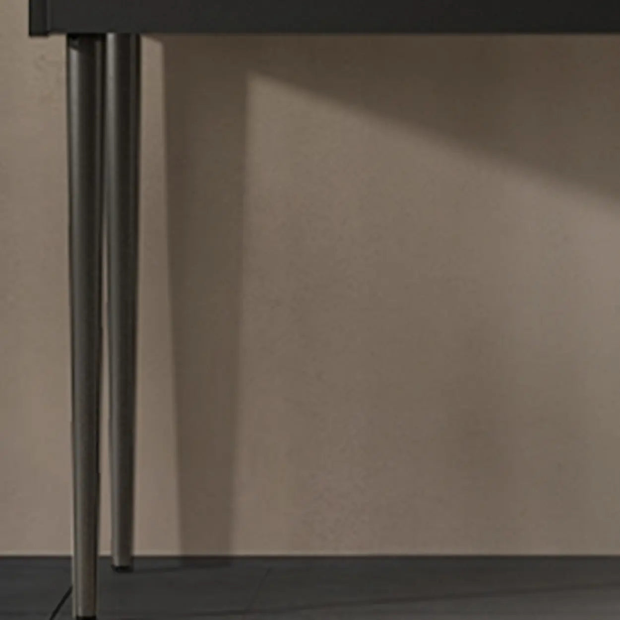 Rectangular Black Wood Console Table with Drawer
