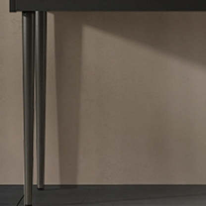Rectangular Black Wood Console Table with Drawer