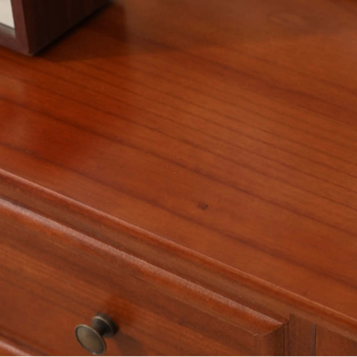 Rectangular Walnut Console Table with Drawers