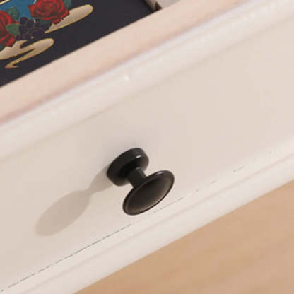 Classic Rectangular Black Wood Storage Console Table