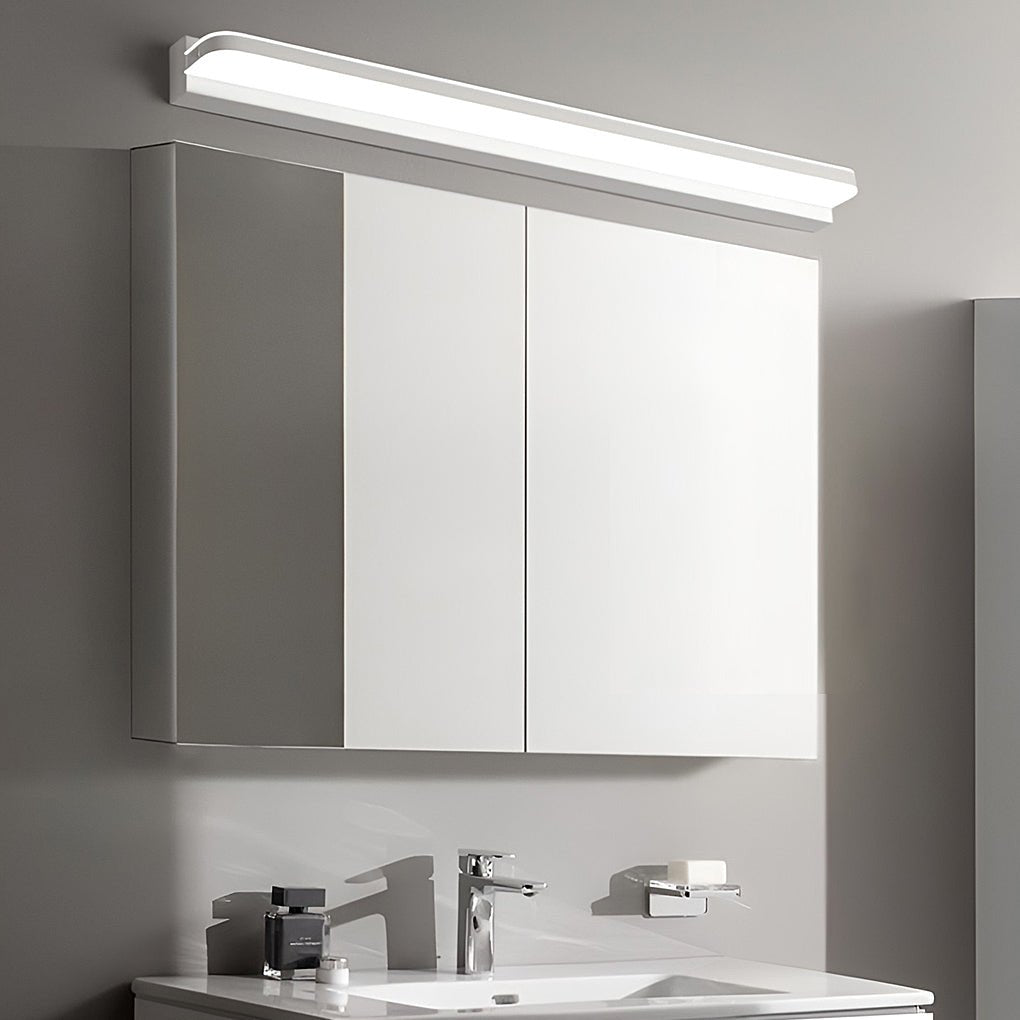 LED Bathroom Vanity Light with Wall-Mounted Panel and Polished Iron Trim-Lighom