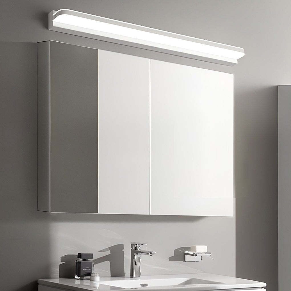 LED Bathroom Vanity Light with Wall-Mounted Panel and Polished Iron Trim-Lighom
