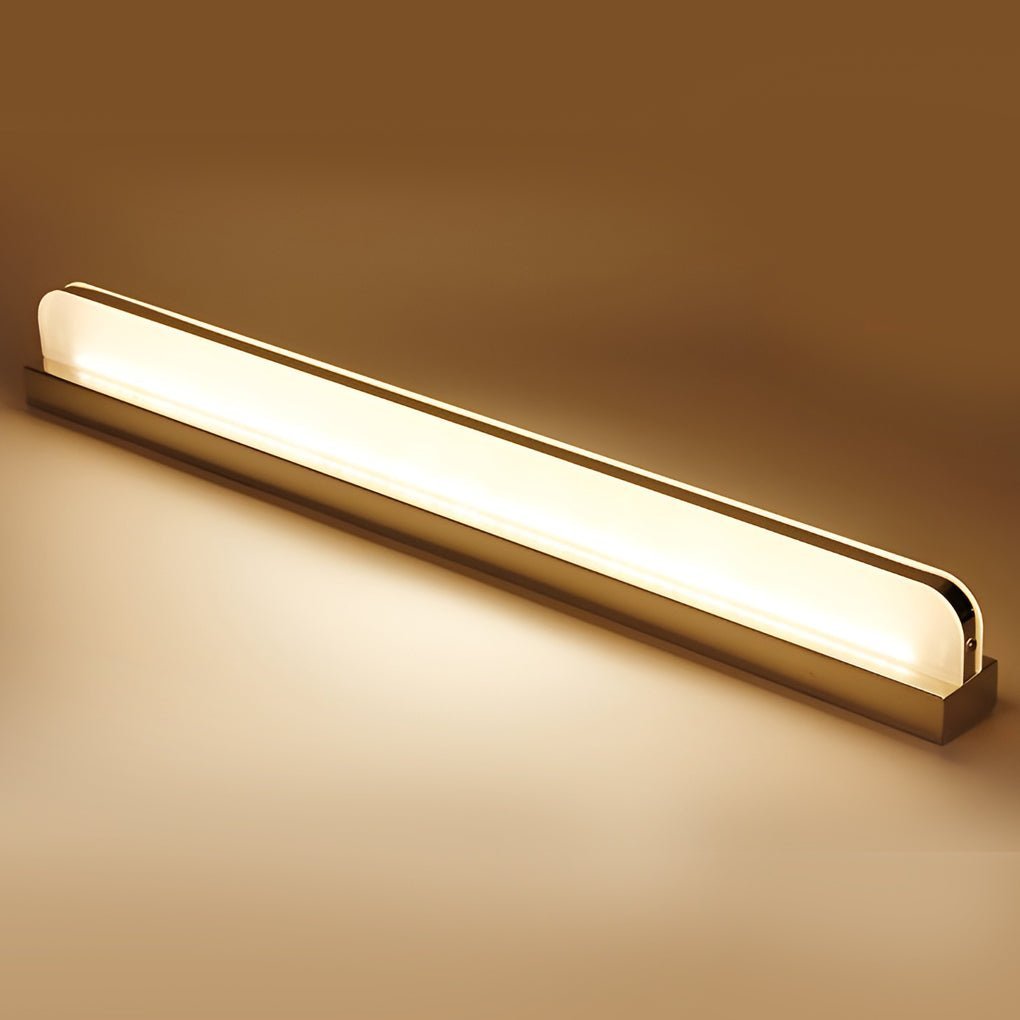 LED Bathroom Vanity Light with Wall-Mounted Panel and Polished Iron Trim-Lighom