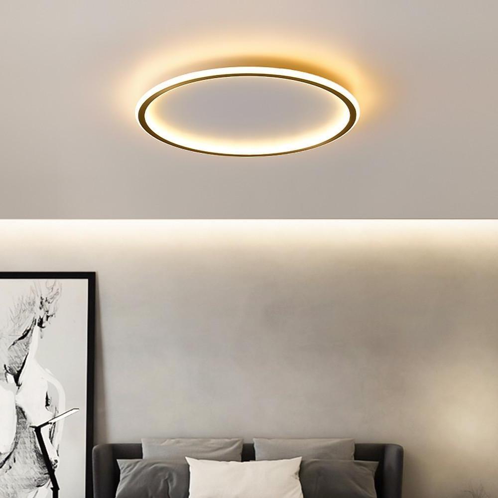 Circle Design Minimalist Nordic Integrated LED Flush Mount Ceiling Light-Lighom