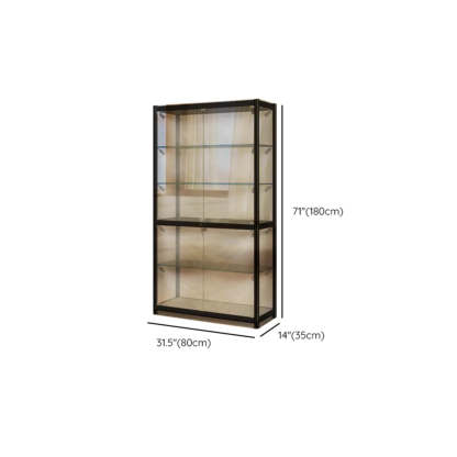 Black Glass Adjustable Display Cabinet