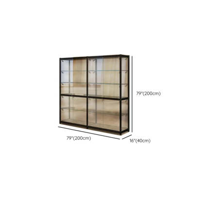 Black Glass Adjustable Display Cabinet